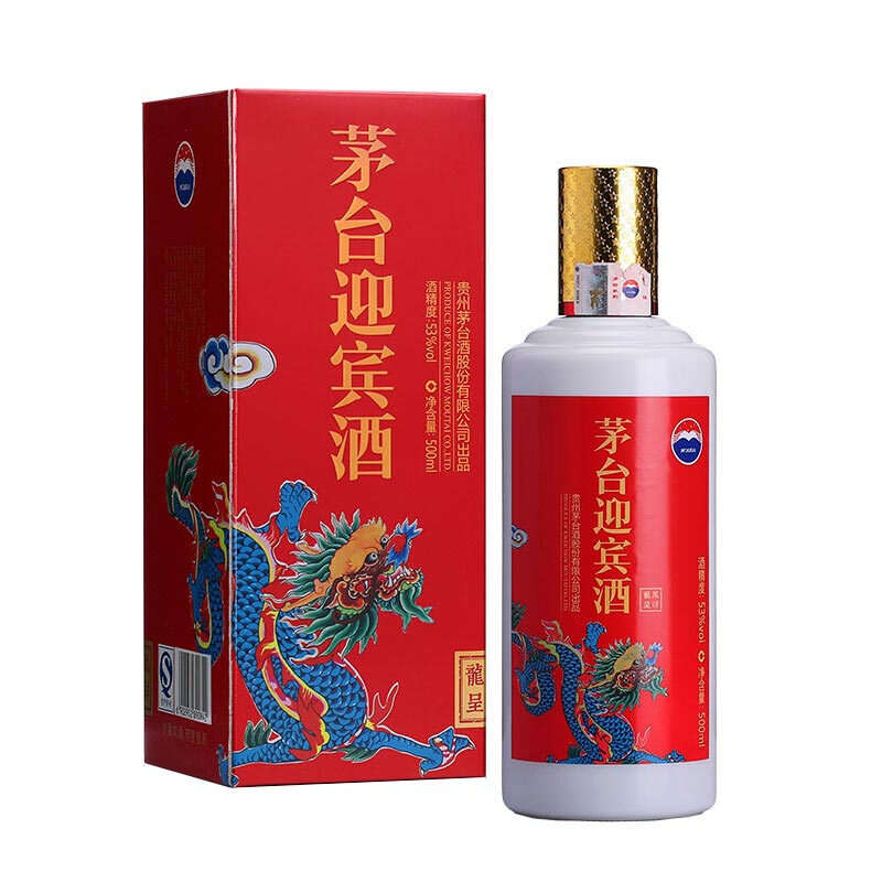 贵州茅台迎宾酒 龙呈 53度 500ml*6瓶装 酱香型白酒