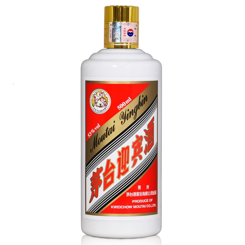 贵州茅台 53度飞天迎宾酒 酱香型白酒500ml单瓶装