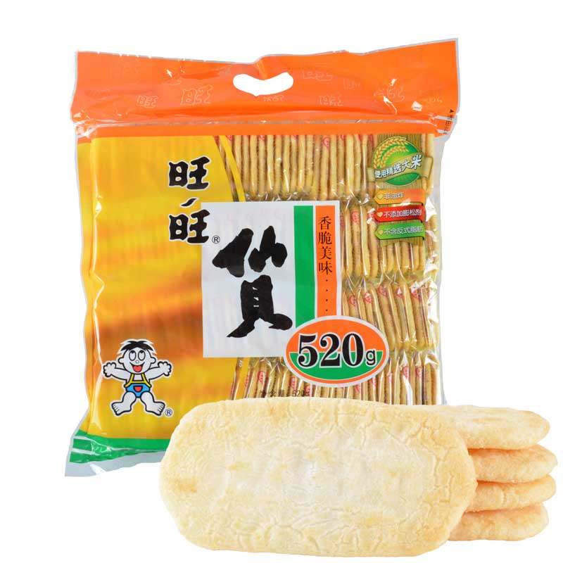 旺旺 膨化食品 仙贝520g（办公休闲零食大礼包）