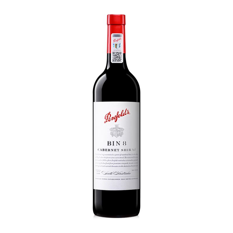 澳大利亚进口红酒 Penfolds 奔富 BIN8西拉赤霞珠红葡萄酒750ml