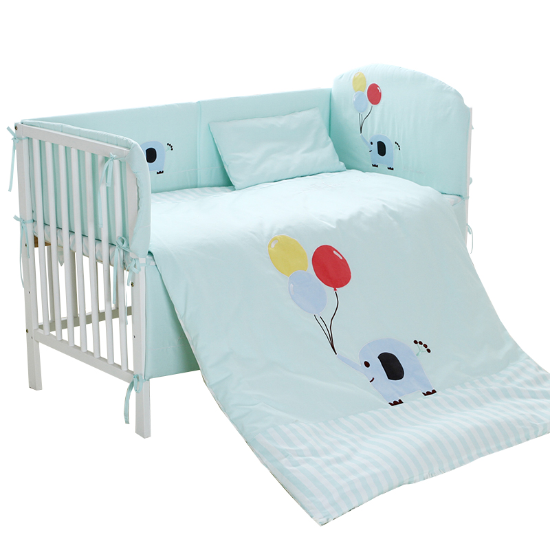 意诺唯光触媒儿童宝宝婴儿床围套装儿童床上用品儿童床品7件套[蓝或粉请备注]