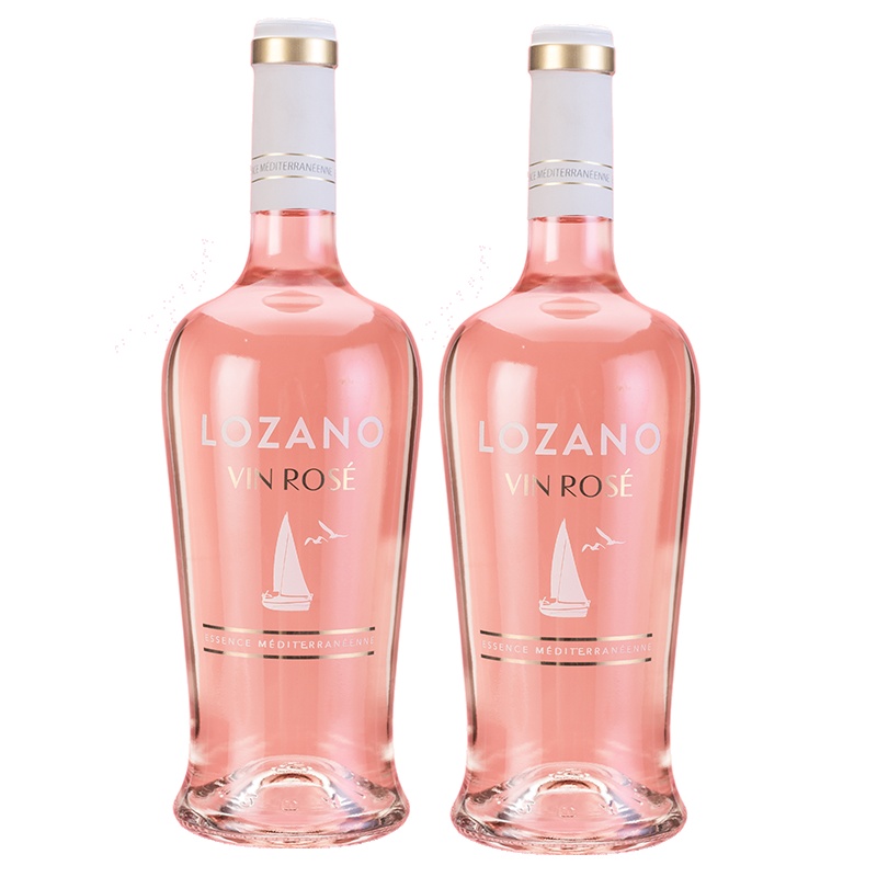 LOZANO西班牙洛萨诺酒庄原瓶原装进口DO级桃红帆干红葡萄酒双支
