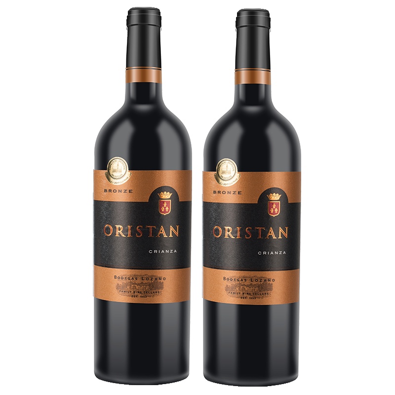 洛萨诺酒庄LOZANO西班牙原瓶原装进口DO级得奖酒铜欧上干红葡萄酒红酒双支
