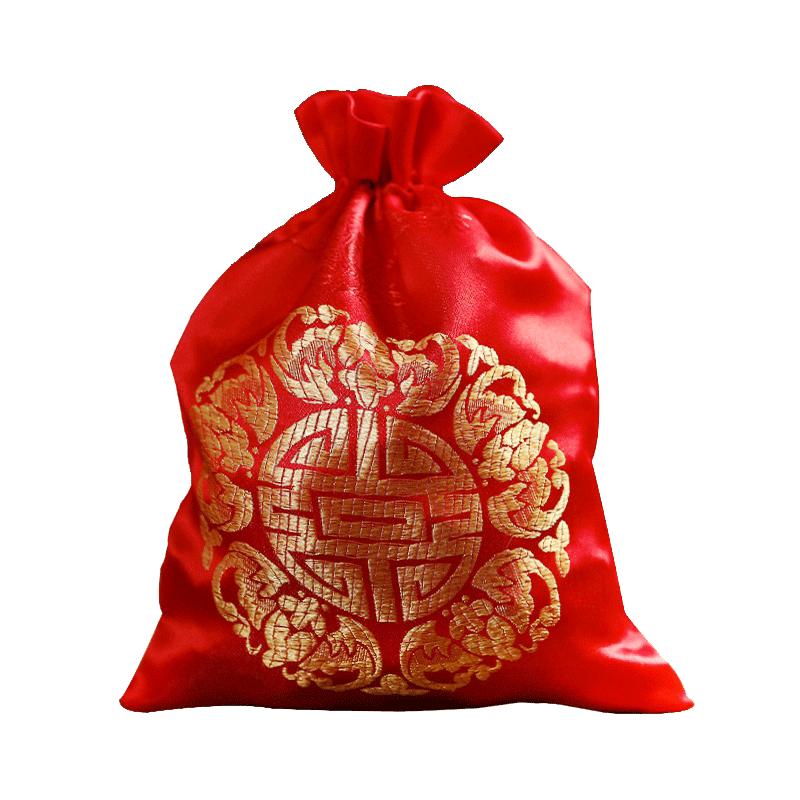 创意结婚伴手礼苏杭织锦袋婚庆用品中国风糖盒抽绳喜糖袋