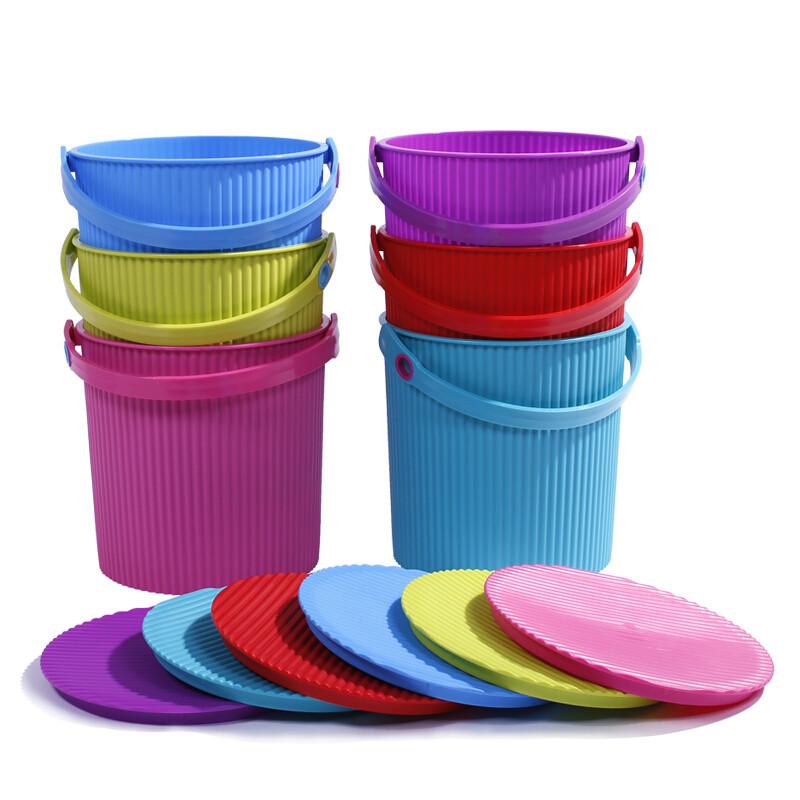 水桶凳塑料加厚可坐家用钓鱼桶手提洗澡篮洗衣桶玩具收纳桶有带盖