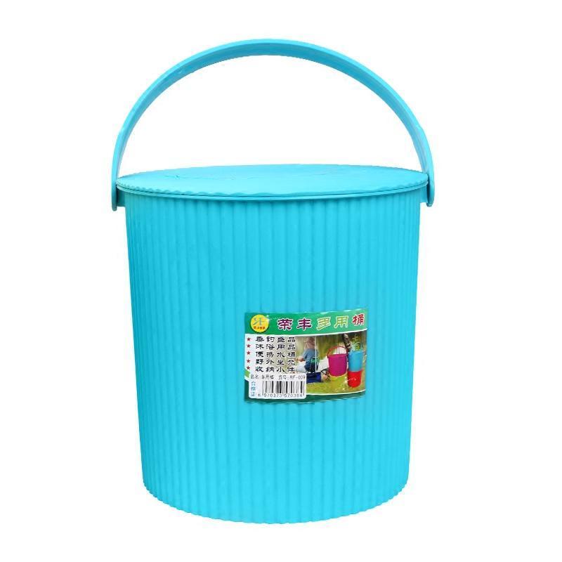 多功能带盖收纳桶塑料有盖水桶可坐储物整理篮浴室洗澡桶
