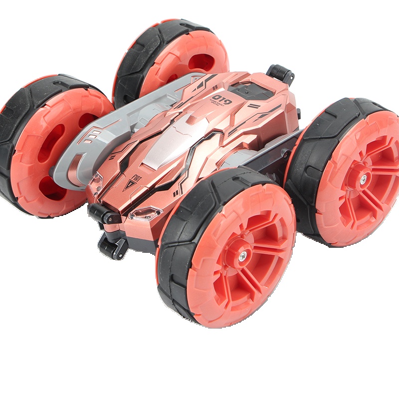 超大号四驱越野遥控汽车漂移特技变形双面车可充电儿童玩具车男孩 霞光红
