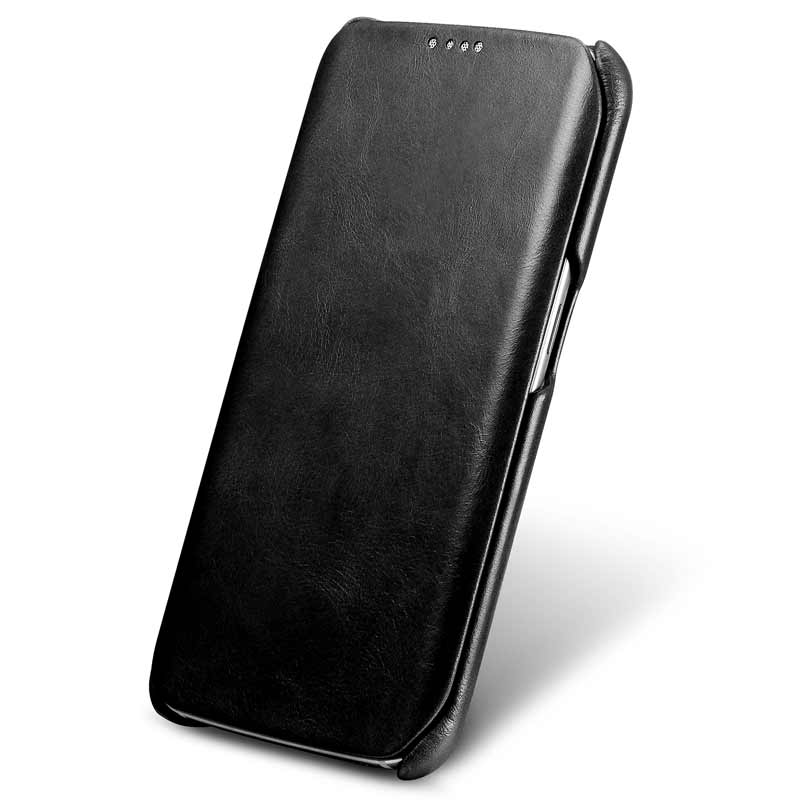 S6edge+手机壳真皮手机套 适用于三星S6/S6edge 神秘黑(S6标准版平面)
