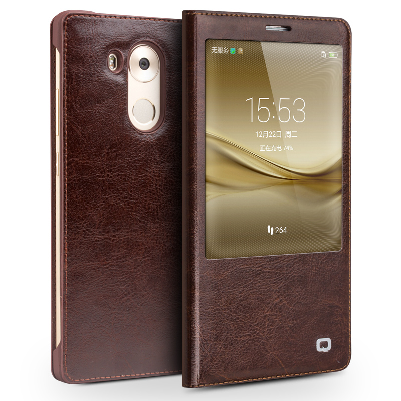 真皮手机壳手机保护套 适用于华为mate8 Mate8智能经典 棕色