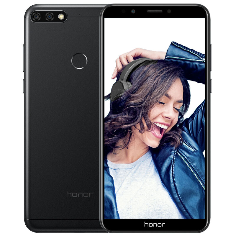 HUAWEI/华为荣耀7C 畅玩7C 手机全面屏 黑色 标配全网通(3GB+32GB)