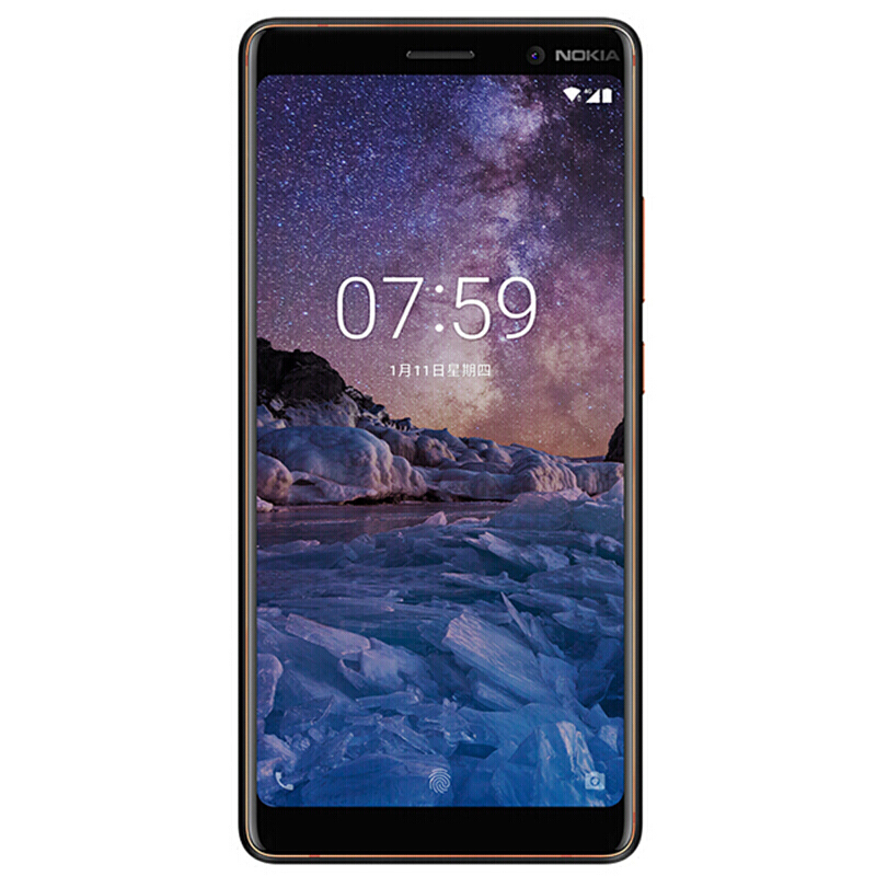 NOKIA/诺基亚7plus 移动联通电信4G手机 双卡双待 (4G RAM+64G ROM) 黑色