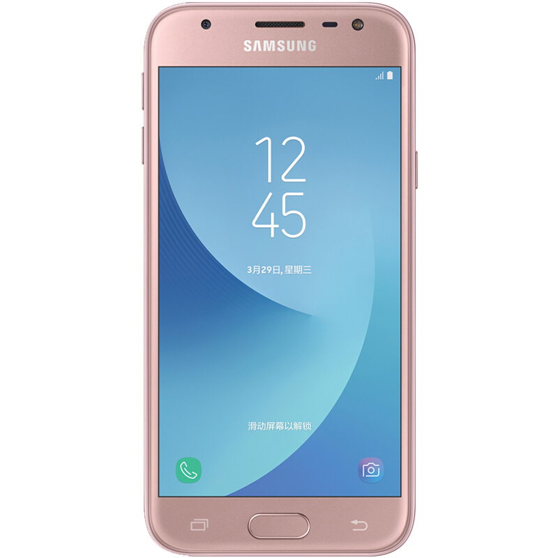 SAMSUNG/三星 Galaxy J3 3GB+32GB 前置亮颜自拍 移动联通电信4G手机 双卡双待 嫣霞粉