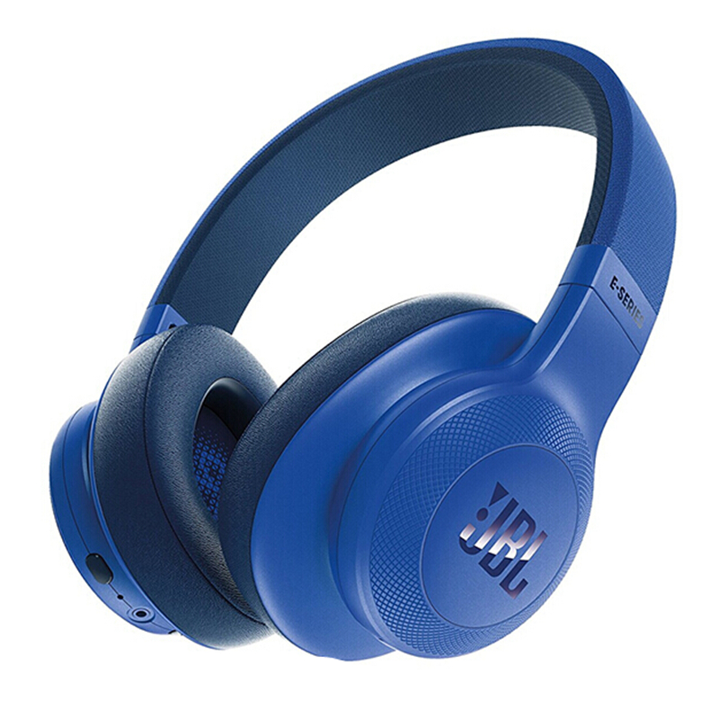 JBL E55BT 无线耳罩式耳机 可折叠便携头戴式蓝牙耳机 无线立体声音乐耳机 蓝色