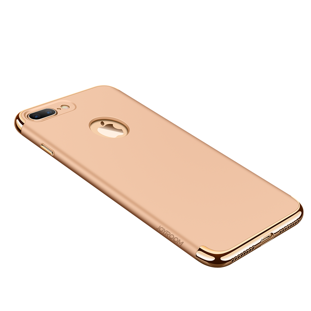 iPhone7手机壳电镀工艺与油漆感相结合保护套 苹果7三段式拼接设计手机壳 金色