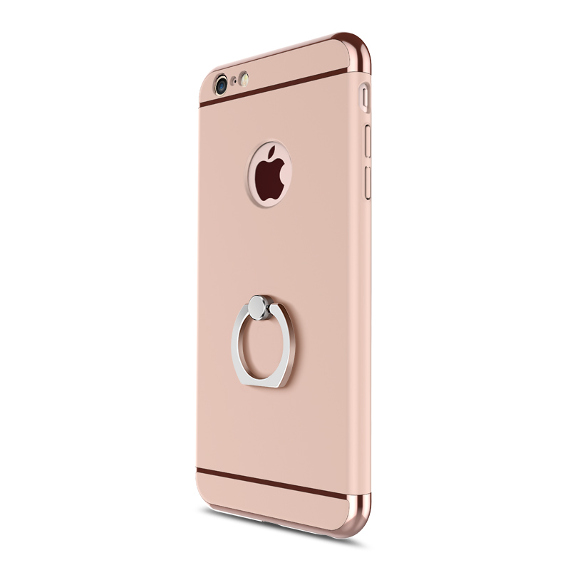 iphone6/6s手机壳电镀三段不一样工艺相结合 有效防滑防撞+指环设计 适用于苹果6/6s手机壳 粉色