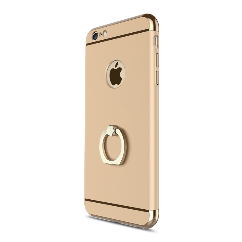 iphone6/6s手机壳电镀三段不一样工艺相结合 有效防滑防撞+指环设计 适用于苹果6/6s手机壳 金色