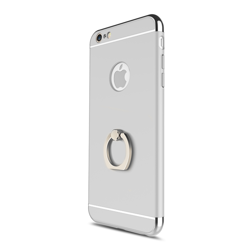iphone6/6s手机壳电镀三段不一样工艺相结合 有效防滑防撞+指环设计 适用于苹果6/6s手机壳 银色