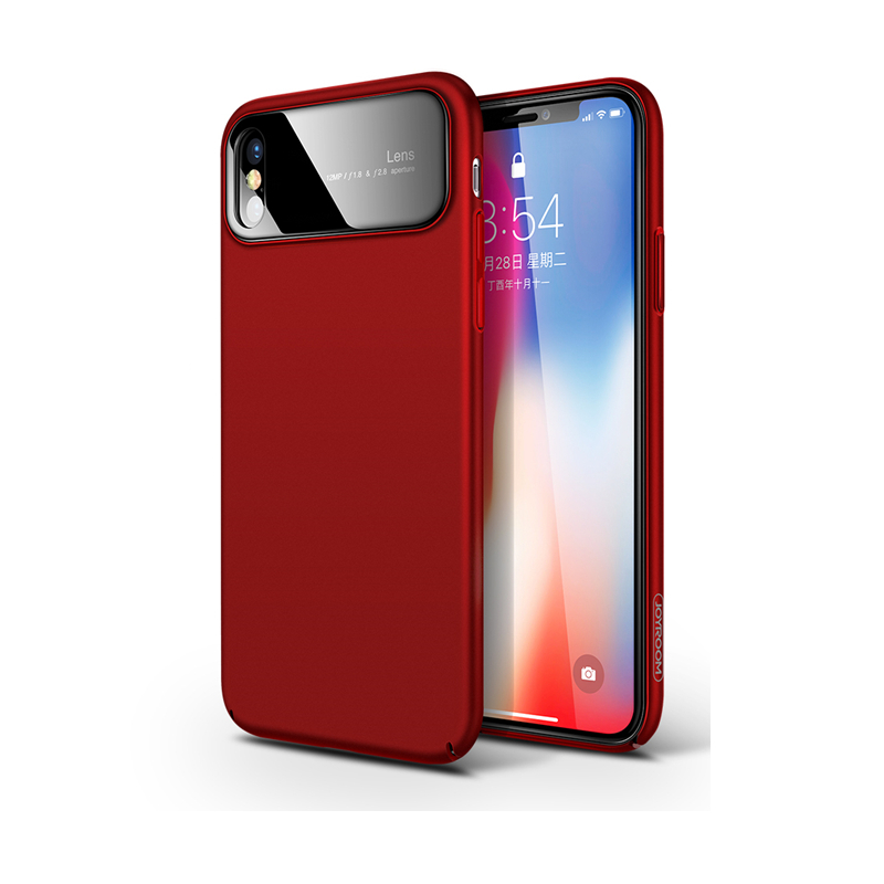 iPhonex全包保护手机壳 防摔磨砂保护套 苹果x新款超薄男女潮 适用于苹果x手机壳 红色