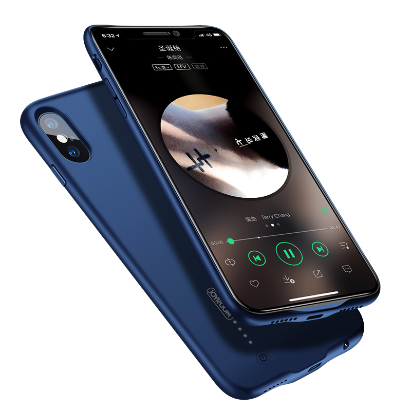 苹果X背夹电池无线移动电源iPhone X/10专用充电宝便携充电手机壳轻薄便携★提速快充 宝蓝色