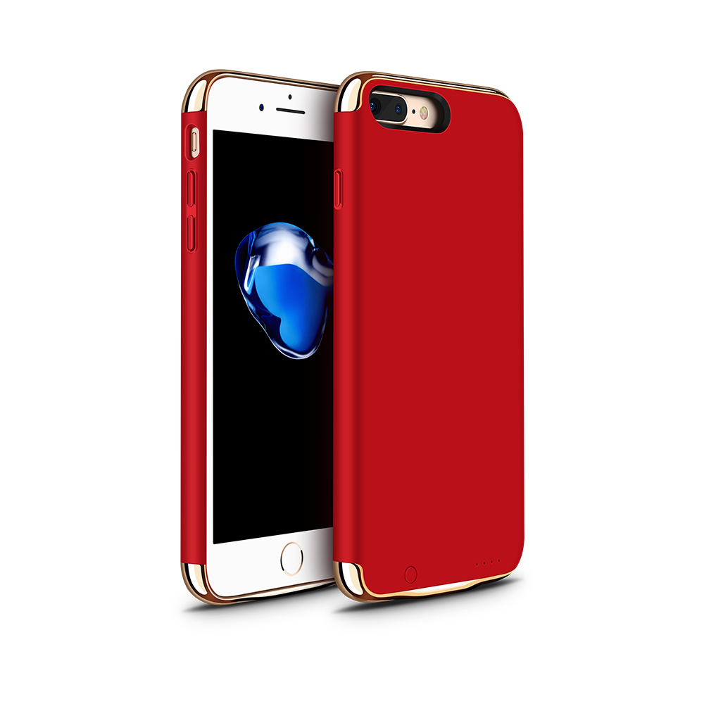 iphone7/7p背夹充电宝 聚合物电芯持久耐用一键即充 苹果7p(7000毫安)5.5寸红色