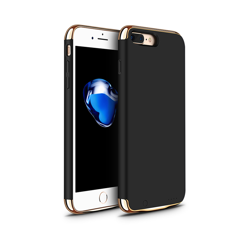 iphone7/7p背夹充电宝 聚合物电芯持久耐用一键即充 苹果7p(7000毫安)5.5寸黑色