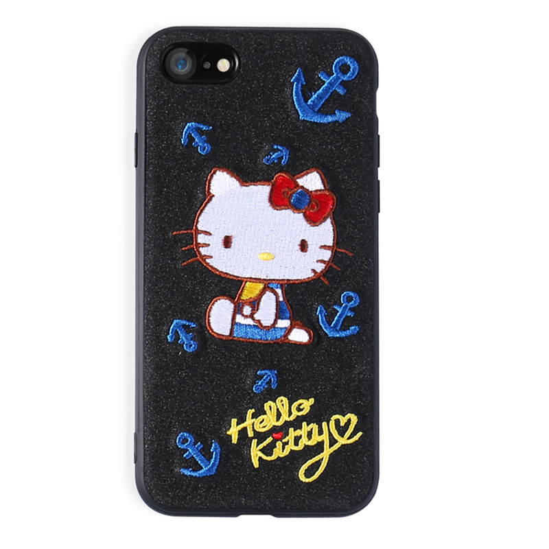 HelloKitty 苹果8/7手机壳防摔防撞少女款 PC背板与TPU软边框 适用于 iPhone8/7手机壳 黑色