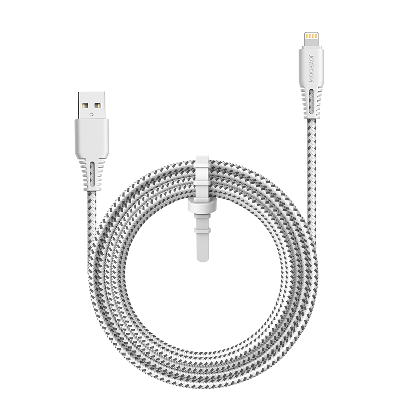 苹果2m数据线 强韧线身不断裂 环保TPU线材 适用Lightns/micro 白色