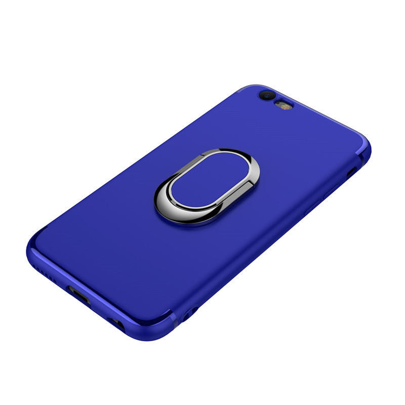 苹果6/6s手机壳硅胶防摔保护套 磁吸指环扣支架软壳 适用于iphone6/6S 宝石蓝