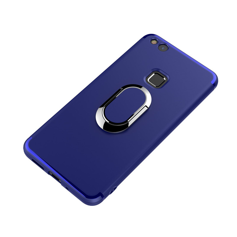 华为硅胶手机壳 磁吸指环扣全包手机保护套 适用于华为P10lite/青春版nova 紫罗兰