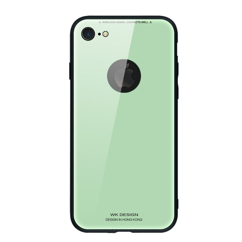 潮牌iPhone6/6splus手机壳镜面玻璃3D电镀iPhone78苹果x保护 iPhone6/6splus因草绿