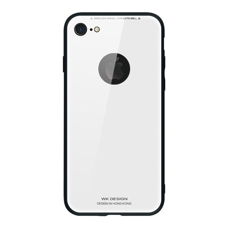 潮牌iPhone6/6splus手机壳镜面玻璃3D电镀iPhone78苹果x保护 iPhone6/6splus象牙白