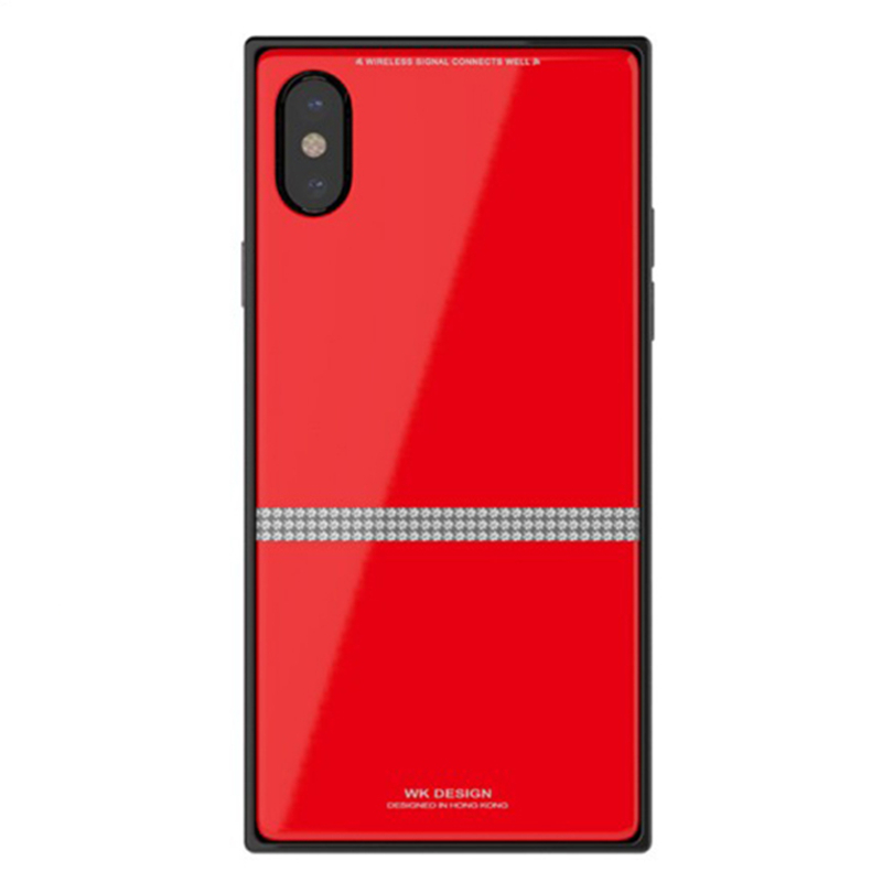 潮牌iPhoneX手机壳镜面玻璃iPhone7/8plus新品苹果X78网红 iPhoneX红(克拉)
