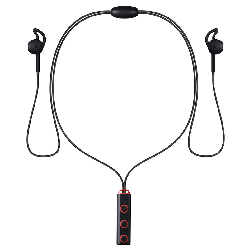 HIGE 新款无线蓝牙跑步运动耳机4.1双耳无损立体声HIFI防汗颈挂式 适用于苹果三星小米华为智能手机通用 黑色