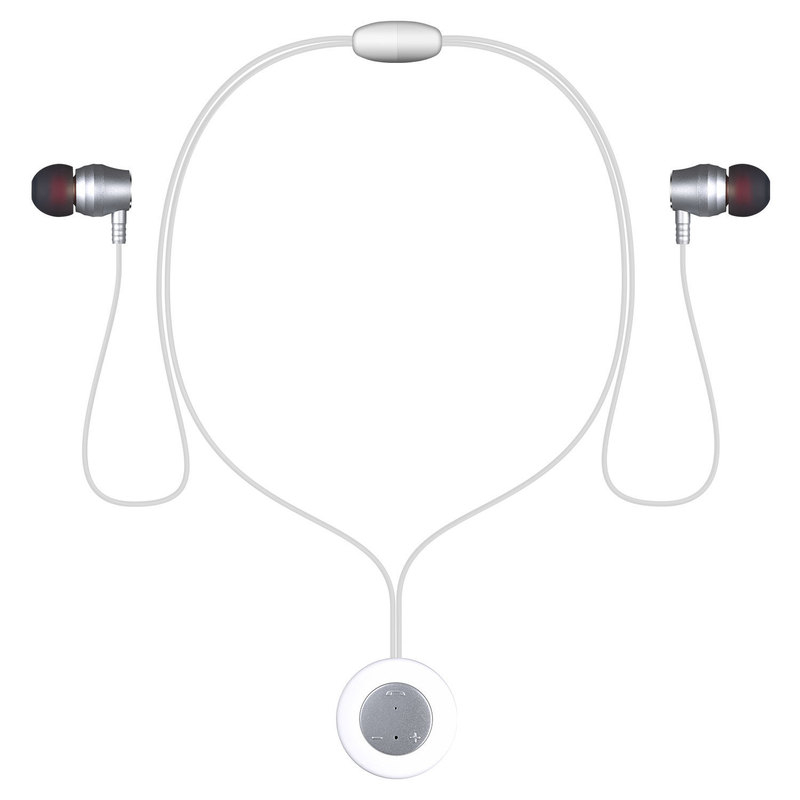 HIGE 新款运动蓝牙耳机入耳式立体声无线双耳4.2磁吸智能设计 舒适入耳 适用于苹果安卓通用 珍珠白