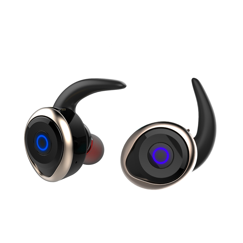 HIGE/入耳式无线蓝牙耳机4.2隐形迷你分离式双耳防水蓝牙耳机 适用于苹果华为安卓通用 金色