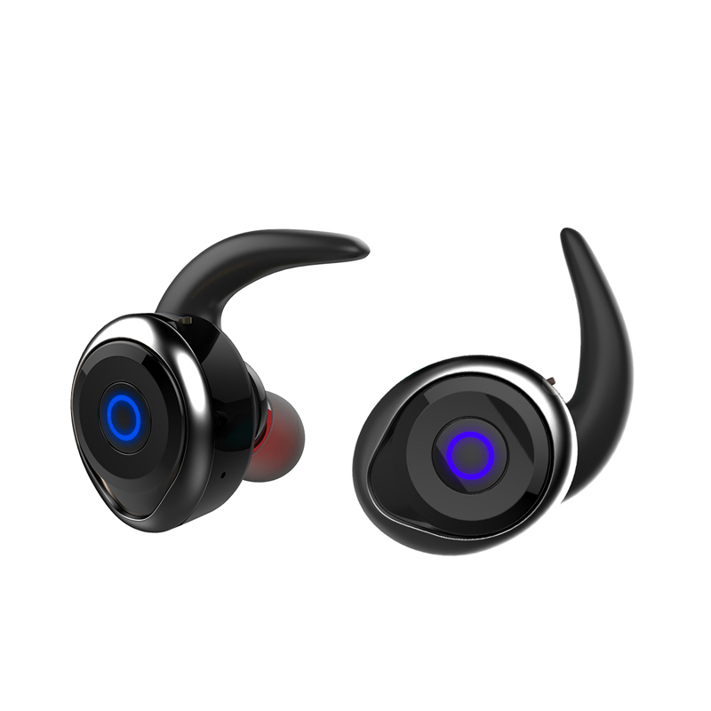 HIGE/入耳式无线蓝牙耳机4.2隐形迷你分离式双耳防水蓝牙耳机 适用于苹果华为安卓通用 黑色