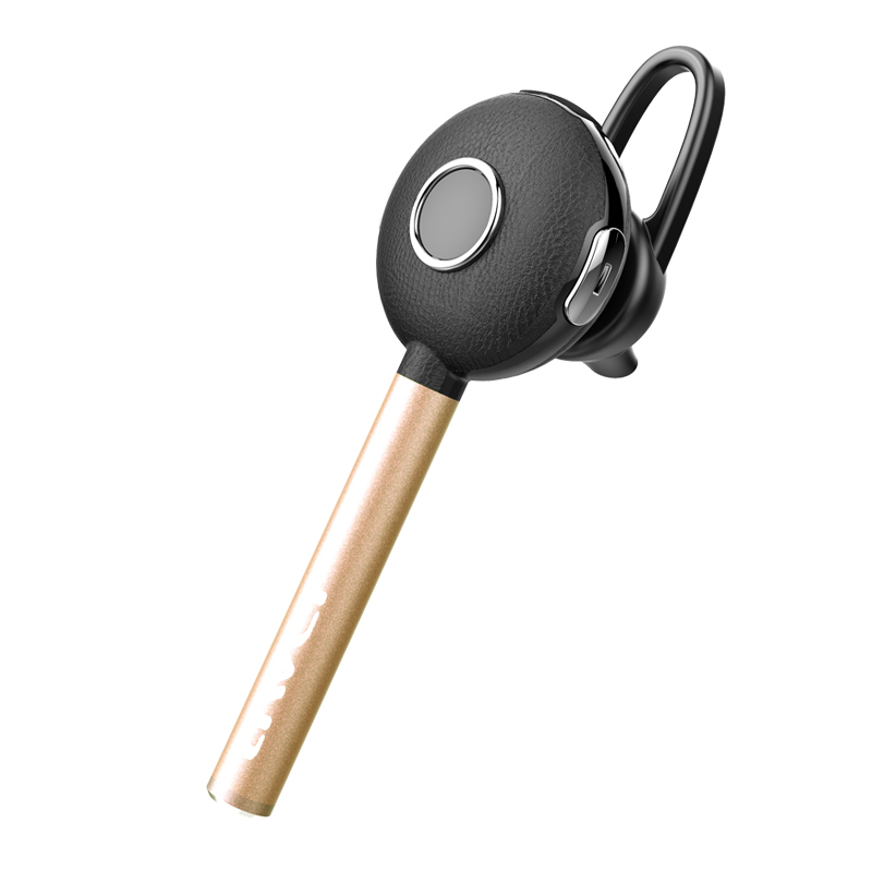 HIGE/商务入耳式无线蓝牙耳机4.1 迷你蓝牙车载挂耳式通用型智能立体声音乐 适用于苹果安卓通用 土豪金
