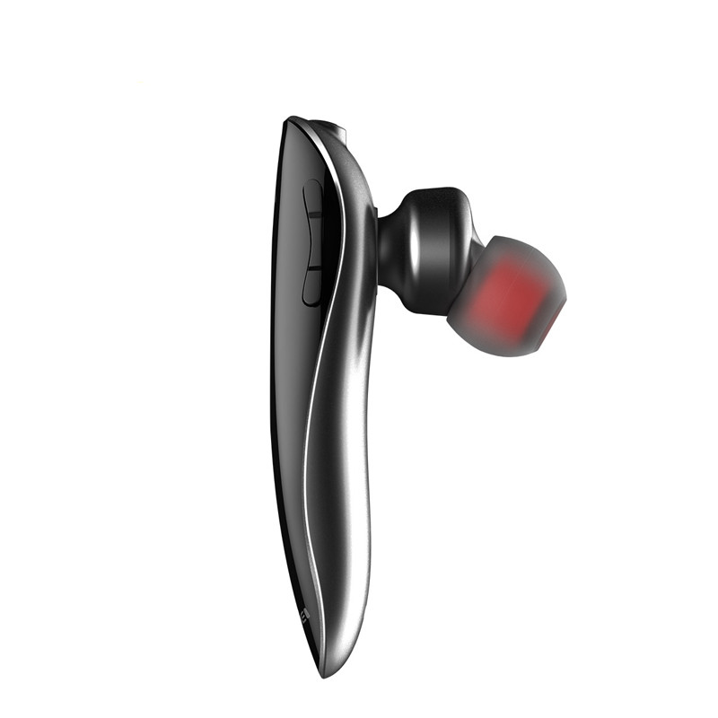 HIGE/入耳式蓝牙耳机 立体声车载迷你商务无线挂耳式单边蓝牙耳机4.1芯片 适用于苹果三星安卓通用 灰色