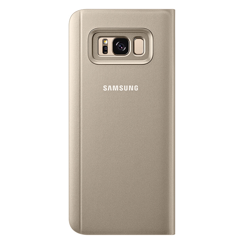 HIGE/SAMSUNG三星S8手机壳/立式智能手机套/镜面保护套 适用于三星s8手机壳 金色
