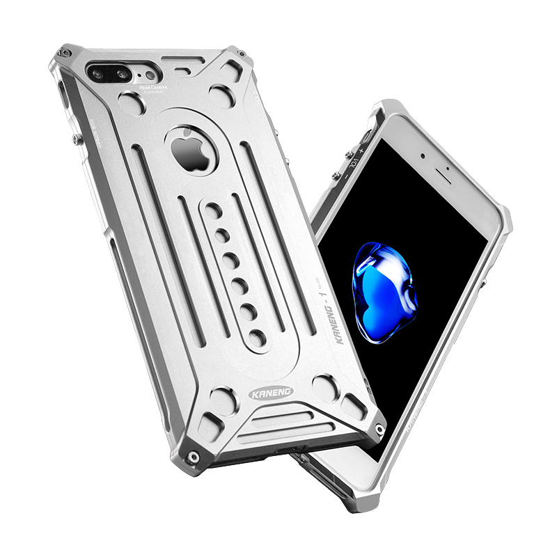 HIGE/iPhone7手机壳iPhone7plus保护套金属防摔保护套后盖 适用于苹果7plus手机壳 气质银