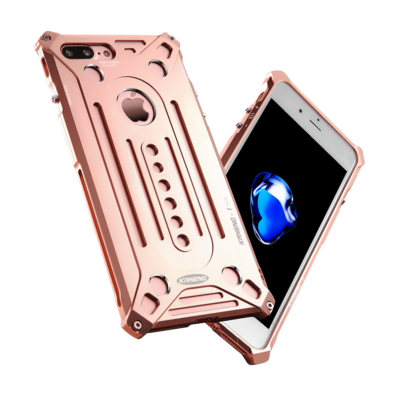 HIGE/iPhone7手机壳iPhone7plus保护套金属防摔保护套后盖 适用于苹果7plus手机壳 玫瑰金