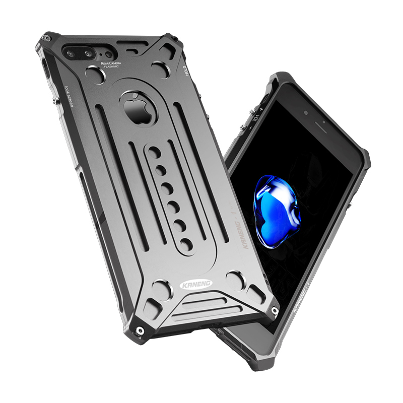 HIGE/iPhone7手机壳iPhone7plus保护套金属防摔保护套后盖 适用于苹果7手机壳 金刚黑