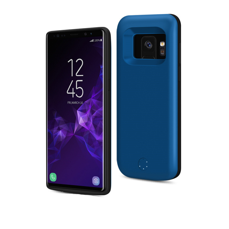 HIGE/三星Galaxy S9充电宝s9+背夹式电池专用大容量超薄手机壳移动电源 适用于三星s9+ 蓝色