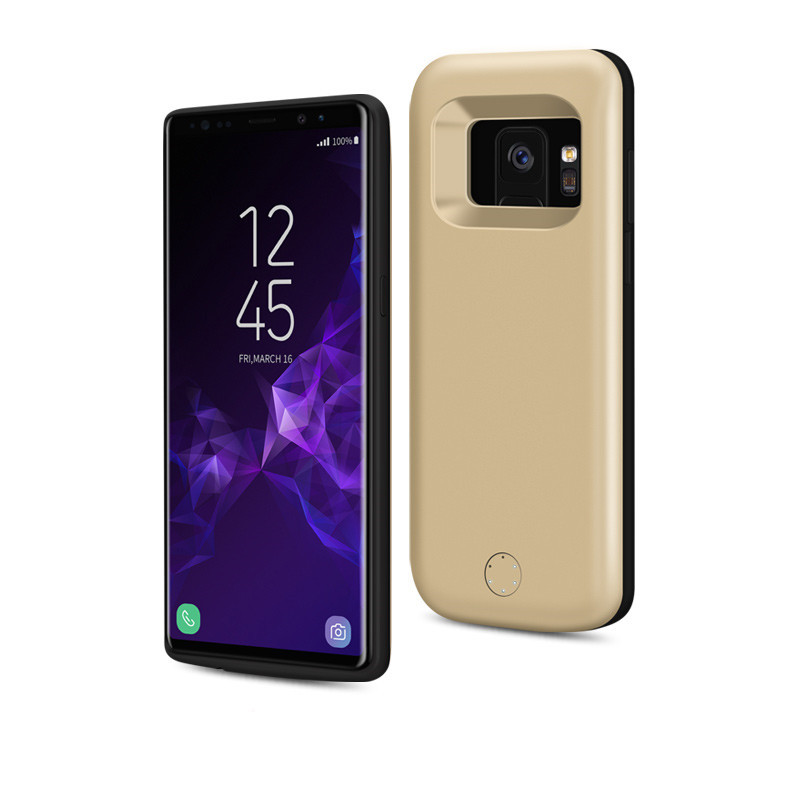 HIGE/三星Galaxy S9充电宝s9+背夹式电池专用大容量超薄手机壳移动电源 适用于三星s9+ 金色