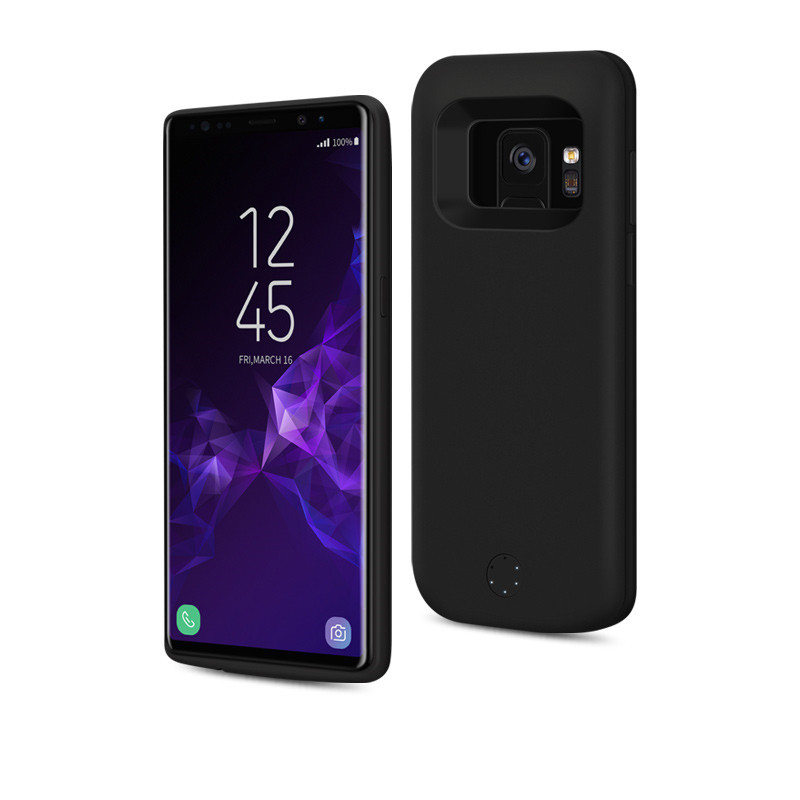 HIGE/三星Galaxy S9充电宝s9+背夹式电池专用大容量超薄手机壳移动电源 适用于三星s9 黑色