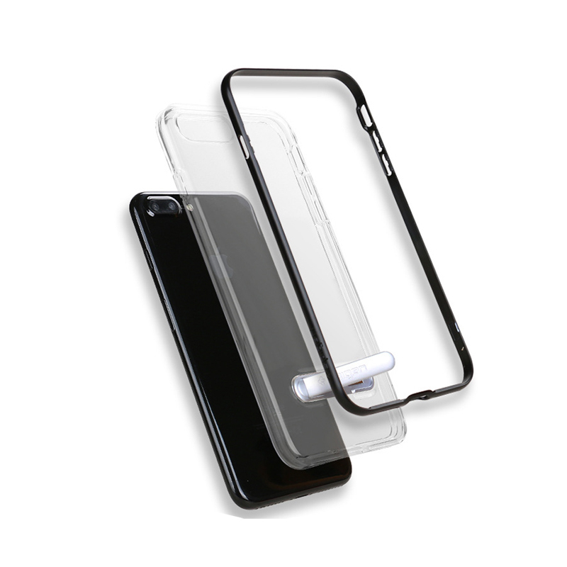 HIGE/iPhone6/6s手机壳/保护套 透明防摔支架软壳手机保护套 适用iphone6/6s手机壳 5.5寸-银色