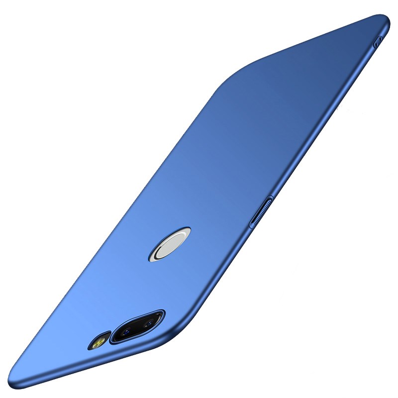 HIGE/一加5T手机壳超薄简约磨砂硬壳1加5保护壳全包手机套防摔耐磨 一加5T(6.01寸) 蓝色