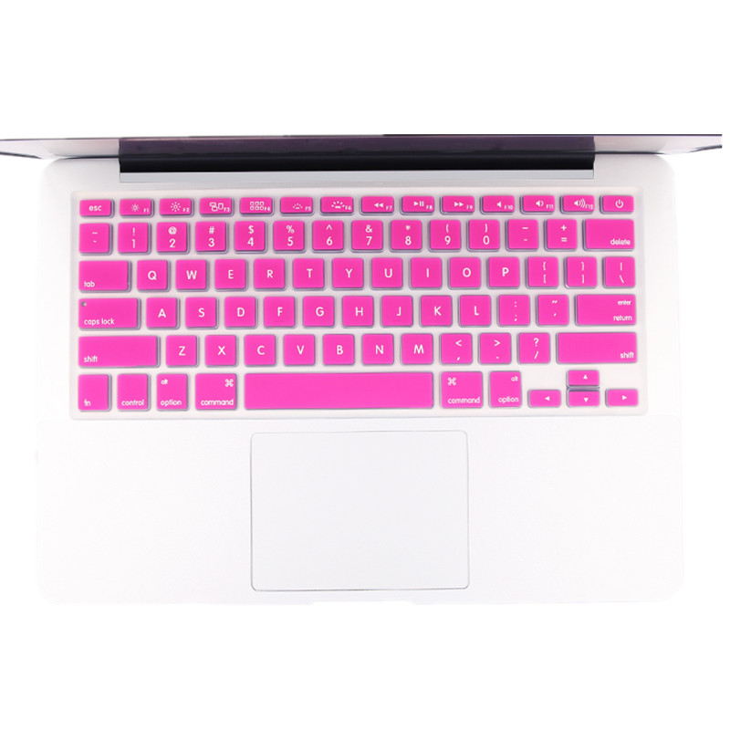 HIGE/苹果Macbook/Air/Pro笔记本电脑键盘保护膜新MacBookPro带TouchBar13/15玫红色