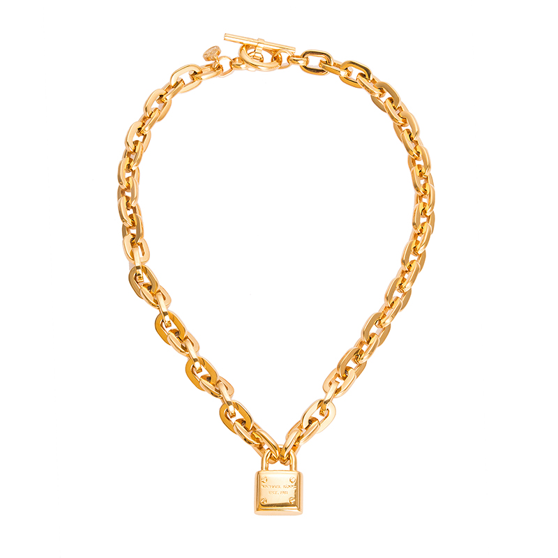 MICHAEL KORS 迈克·科尔斯 时尚 黄金色锁头  吊坠项链 自戴 送恋人 其他