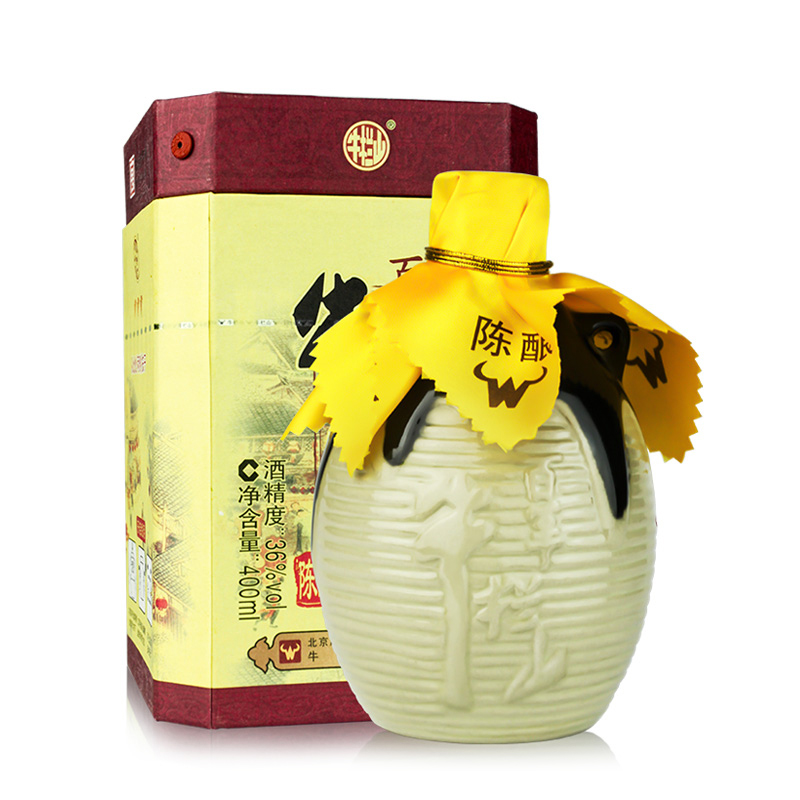 百年牛栏山珍品二锅头陈酿白酒36度浓香型400ml*6瓶整箱礼盒三牛